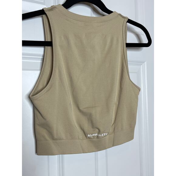 Alphalete Stratus Crop Tank in Color Linen Size XL - Picture 5 of 9